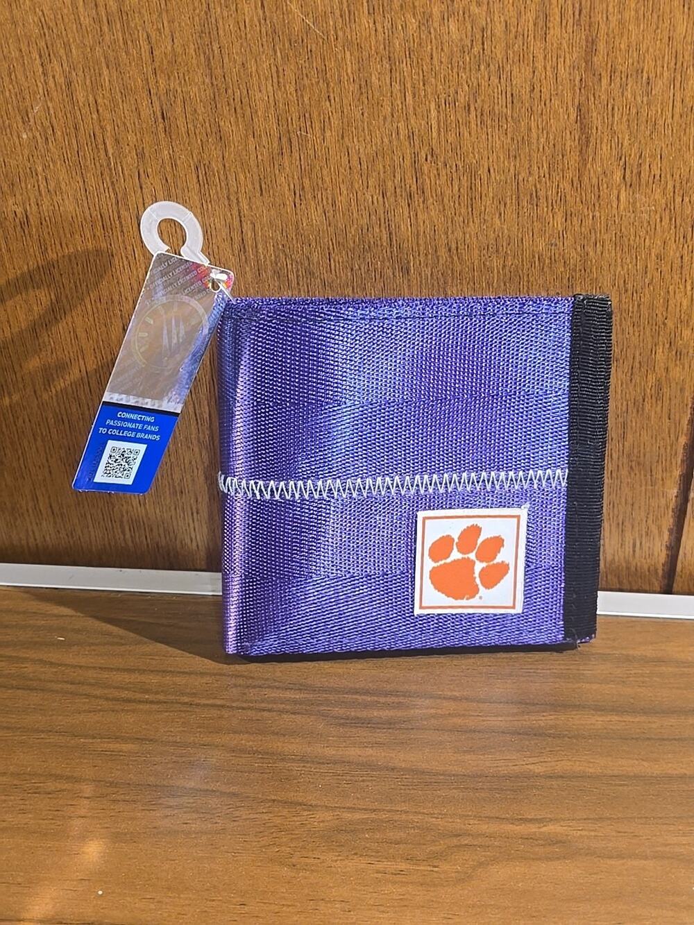 NEW BIFOLD Clemson Tigers Nylon Wallet